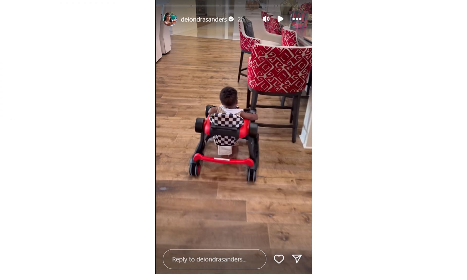 Screenshot, via @deiondrasanders Instagram